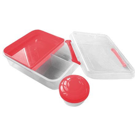 контейнер APOLLO Work out 1,6л 20,5х17х7,5см съемные разделители и соусник пластик микс цвета