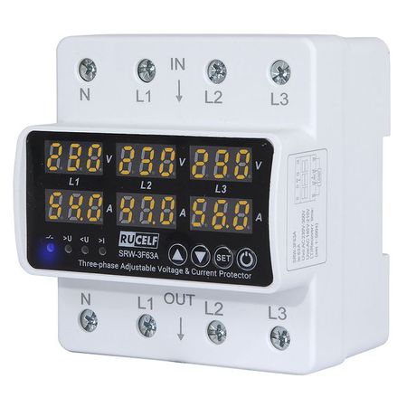 реле контроля напряжения RUCELF 63А трехфазный