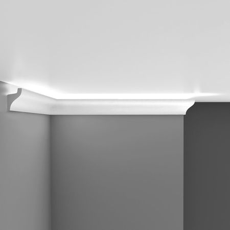 плинтус потолочный DECOMASTER 50х32х2000 мм белый полистирол, арт.D506