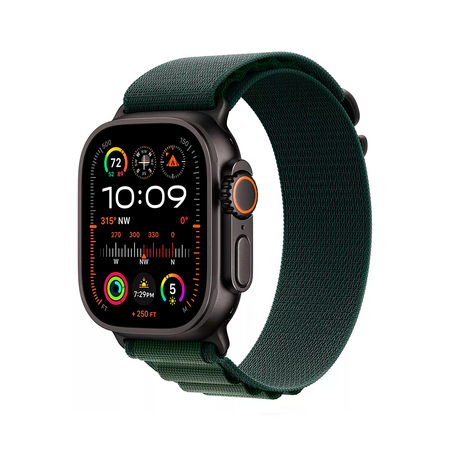 Смарт-часы Apple Watch Ultra 2 (2024) 49mm Black Titanium Case with Dark Green Alpine Loop (M)