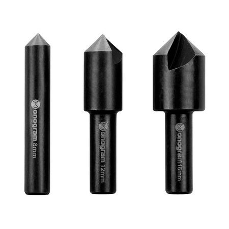 набор зенкеров по дереву и цветным металлам MONOGRAM 8/12/16мм