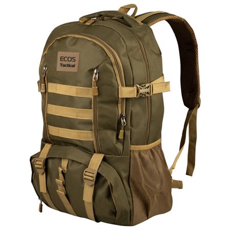 рюкзак ECOS MB-01 36х51х20см 30л темно-зеленый полиэстер