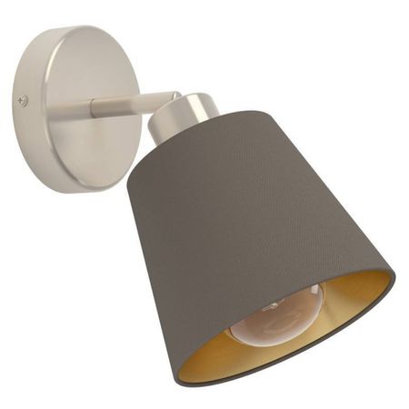 бра EGLO Maserlo 1х12 Е27 металл кремово-золотой текстиль капучино парных кулонов привидения текстиль металл 12 04407 b73 lafilaf