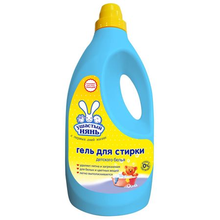 гель для стирки УШАСТЫЙ НЯНЬ для детского белья 2,7л