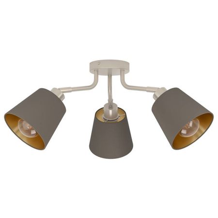 люстра потолочная EGLO Maserlo 3х60 Е27 металл кремово-золотой текстиль капучино парных кулонов привидения текстиль металл 12 04407 b73 lafilaf