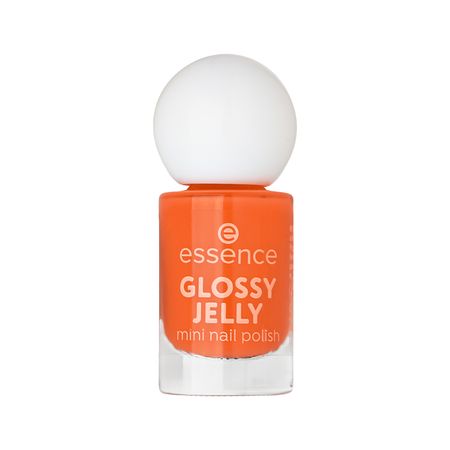Лак для ногтей ESSENCE GLOSSY JELLY мини с полупрозрачным финишем тон 03 Bright orange