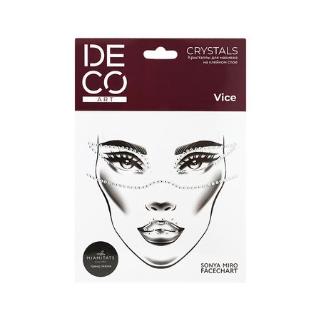 Кристаллы для лица и тела DECO. CRYSTALS by Miami tattoos Vice 1 шт стразы для лица китай