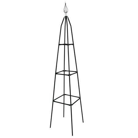 опора-обелиск садовая разборный MAXITERRA 40х40х200см металл в ПВХ зелёный