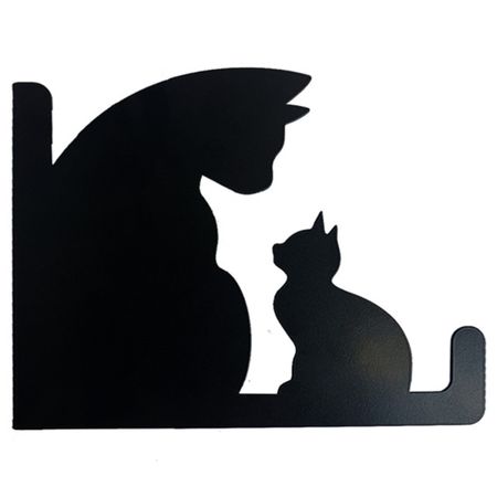 крючок декоративный садовый  Кошка с котенком нюта яковлева кошка шкодя и ее маленькое королевство