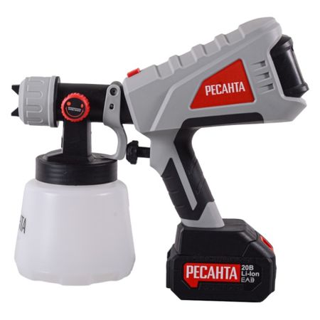 краскопульт аккумуляторный РЕСАНТА АКП-20Li 20В 4Ач АКБ