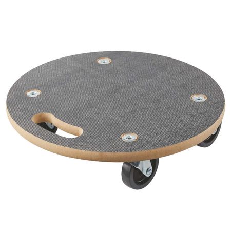 подставка для цветов на колесах d38см дерево серый