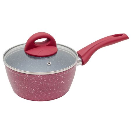 ковш MOULIN VILLA Raspberry 1,2л 16см антипр.покр. кован.алюм. стеклянная крышка индукция