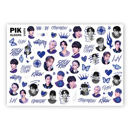 Слайдеры PIK Слайдеры для ногтей P-074 слайдеры для ногтей а5 аниме розовое фольга