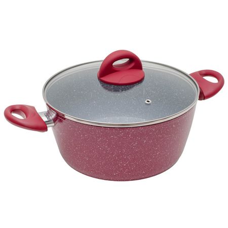 кастрюля MOULIN VILLA Raspberry 2,2л 20см антипр.покр. кован.алюм. стеклянная крышка индукция