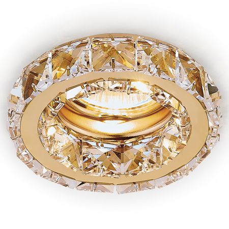 светильник встраиваемый AMBRELLA Crystal Spot MR16 золото/прозрачный хрусталь