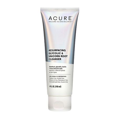 Пенка для умывания ACURE Крем-пенка для умывания Гликолевая кислота и Корень единорога
