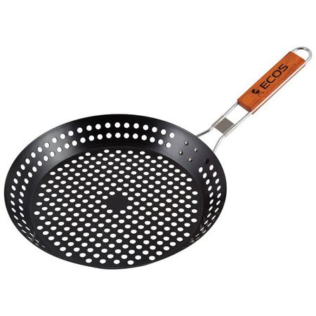 решетка-гриль ECOS 30х30х5см хром.сталь, дерево