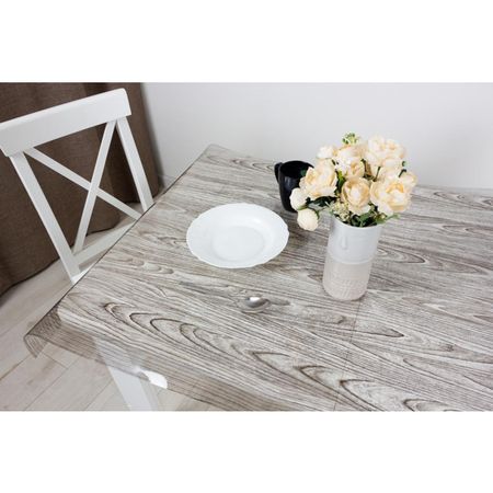 клеенка 0,6мм шир.80 см Черное дерево прозрачная, арт.13763 планшет дерево 60 80см