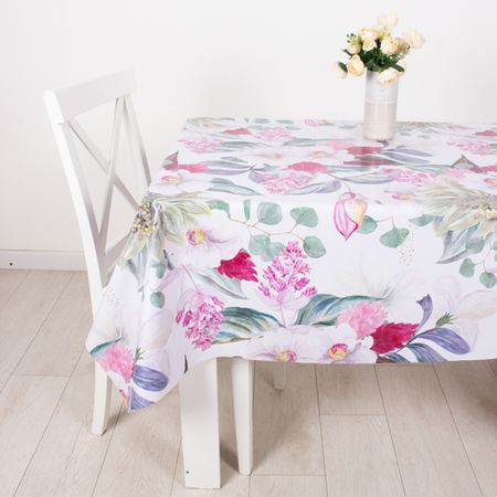 клеенка Mirror Райские цветы шир.140см розовый, арт.15048