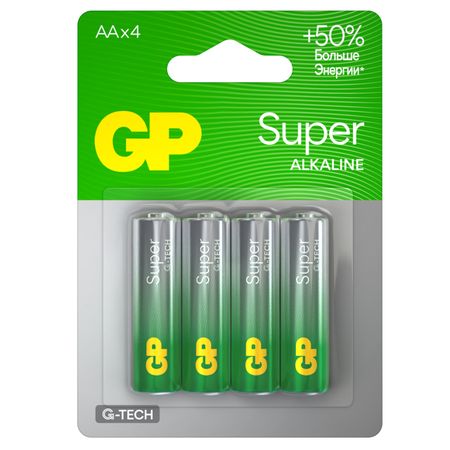 батарейка GP Batteries Super G TECH 1,5 В LR6 АА 4шт