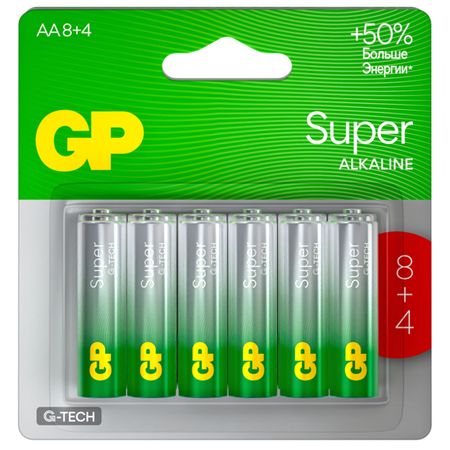 батарейка GP Batteries Super G TECH 1,5 В LR03 AAA 12шт