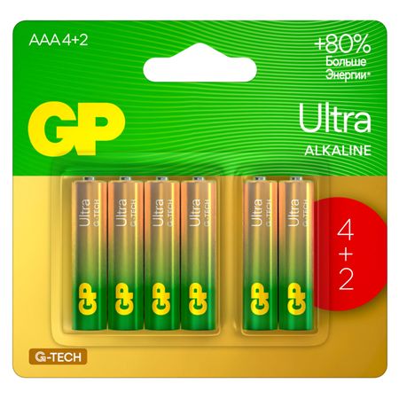 батарейка GP Batteries Ultra G TECH 1,5 В LR03 AAA 6шт