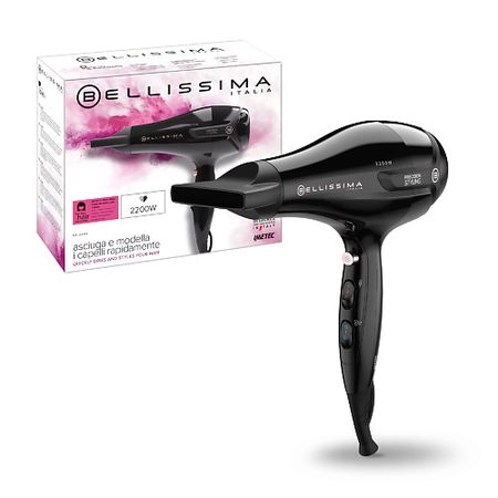 Фен BELLISSIMA Фен P5407 2200 Вт, узкий концентратор, 8 режимов, холодный воздух