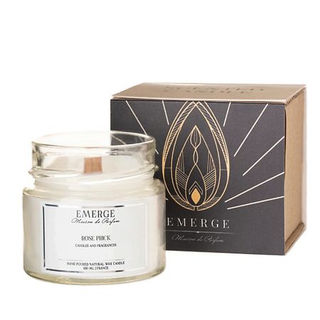 Свеча ароматическая EMERGE Свеча ароматическая Rose Prick с деревянным фитилем