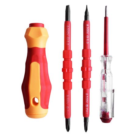 набор отверток диэлектрических с тестером UGO LOKS 6 предметов