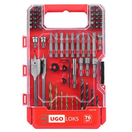 набор бит UGO LOKS 76 предметов с держателем