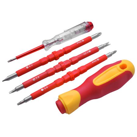 набор отверток диэлектрических с тестером UGO LOKS 8 предметов