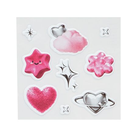 Стикеры FUN розовые 6 шт