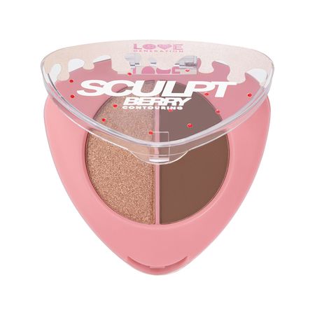 Палетка для контуринга лица LOVE GENERATION SCULPTBERRY тон 02 Chocolate cupcake