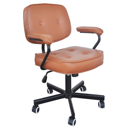 кресло офисное REST 610х590х810(910)мм полиуретан/металл коричневый