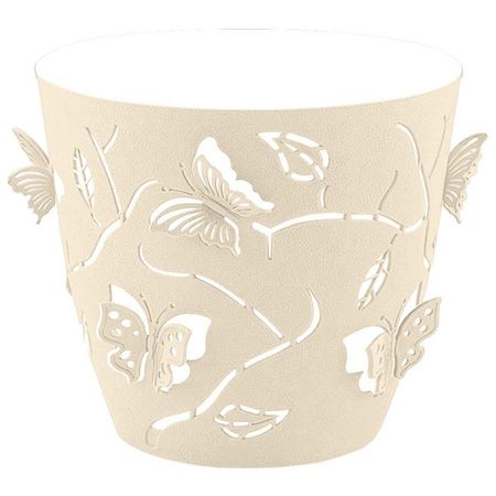 горшок двойной Бабочки 3D 5,3л d22,5см h20,5см песочно-белый пластик сергей юрьевич волков пастыри черные бабочки