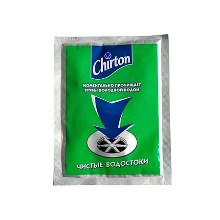 Средство для устранения засоров CHIRTON Порошок для прочистки труб холодной водой