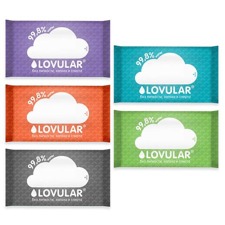 Салфетки для рук LOVULAR Влажные салфетки