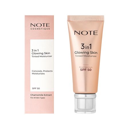 Крем для лица NOTE GLOWING SKIN TINTED MOISTURIZER с тональным эффектом для сияющей кожи