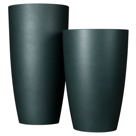 кашпо из бетона Флок 29л d30см h58см зеленый