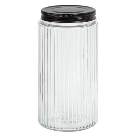 банка для продуктов ESPRADO Faceta 0,95л круглая стекло, нерж.сталь