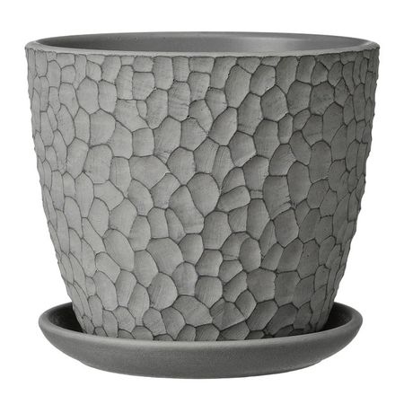 горшок бетонный с поддоном Манго 13л d30см h30см бутон