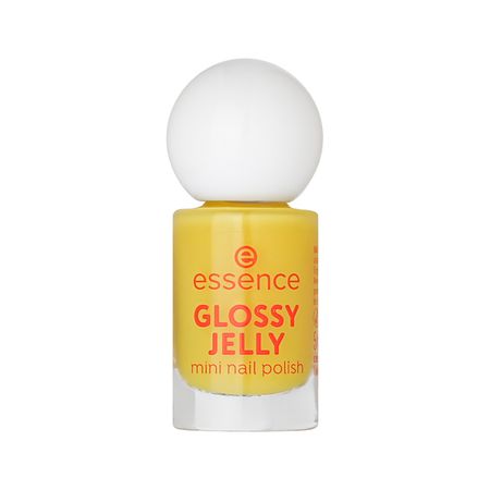Лак для ногтей ESSENCE GLOSSY JELLY мини с полупрозрачным финишем тон 06 Bright yellow