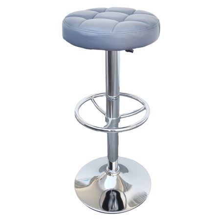 стул барный PIKA 360х360х850(1060)мм полиуретан/металл серый