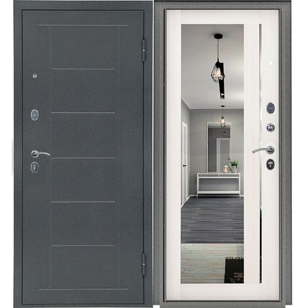 дверь входная Титан зеркало 2050х860х75мм левая металл, МДФ теодор драйзер финансист титан стоик