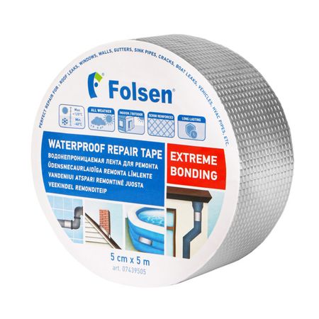 лента клейкая ремонтная FOLSEN 50ммх5м водонепроницаемая, арт.07439505