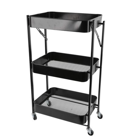 этажерка TODELIA Neto 410х290х780мм 3 полки металл черная