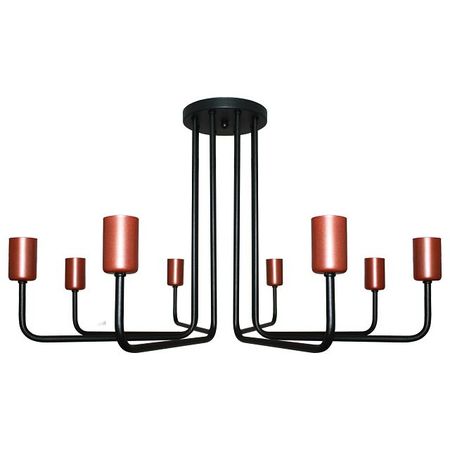 люстра ЭЛЕТЕХ Сити 8х60Вт Е27 черный