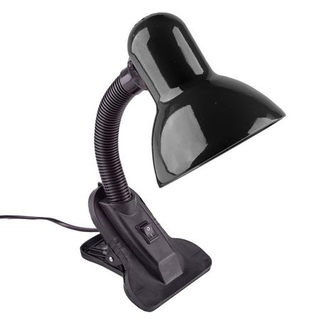 лампа настольная ВКЛЮЧАЙ Е27 60Вт на прищепке черный