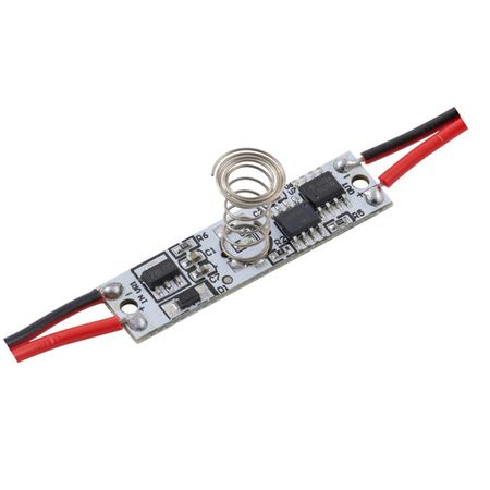 выключатель APEYRON сенсорный для алюминиевого профиля 12мм монохром 12/24В 36/72Вт IP20 с диммиром