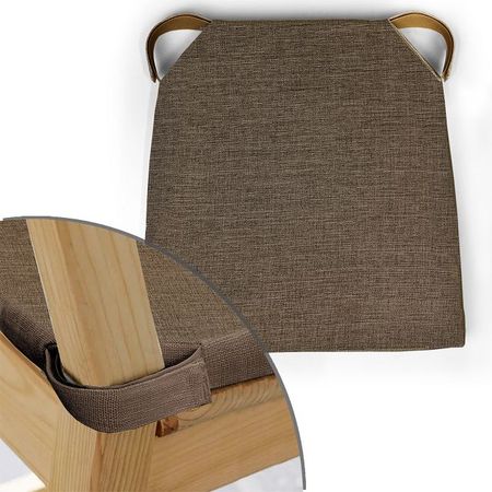 сиденье для стула Рогожка 40х39см коричневое, арт.СИР-4039 кор